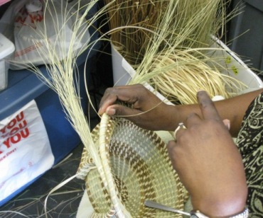Sweetgrass basket construction