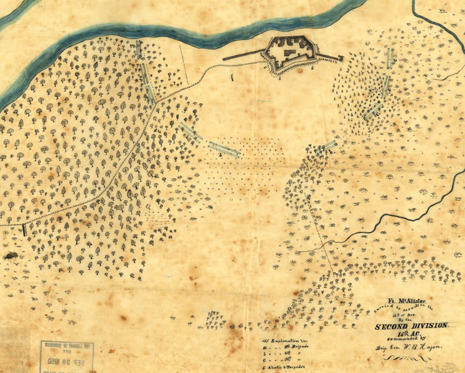 Fort McAllister 1864 map