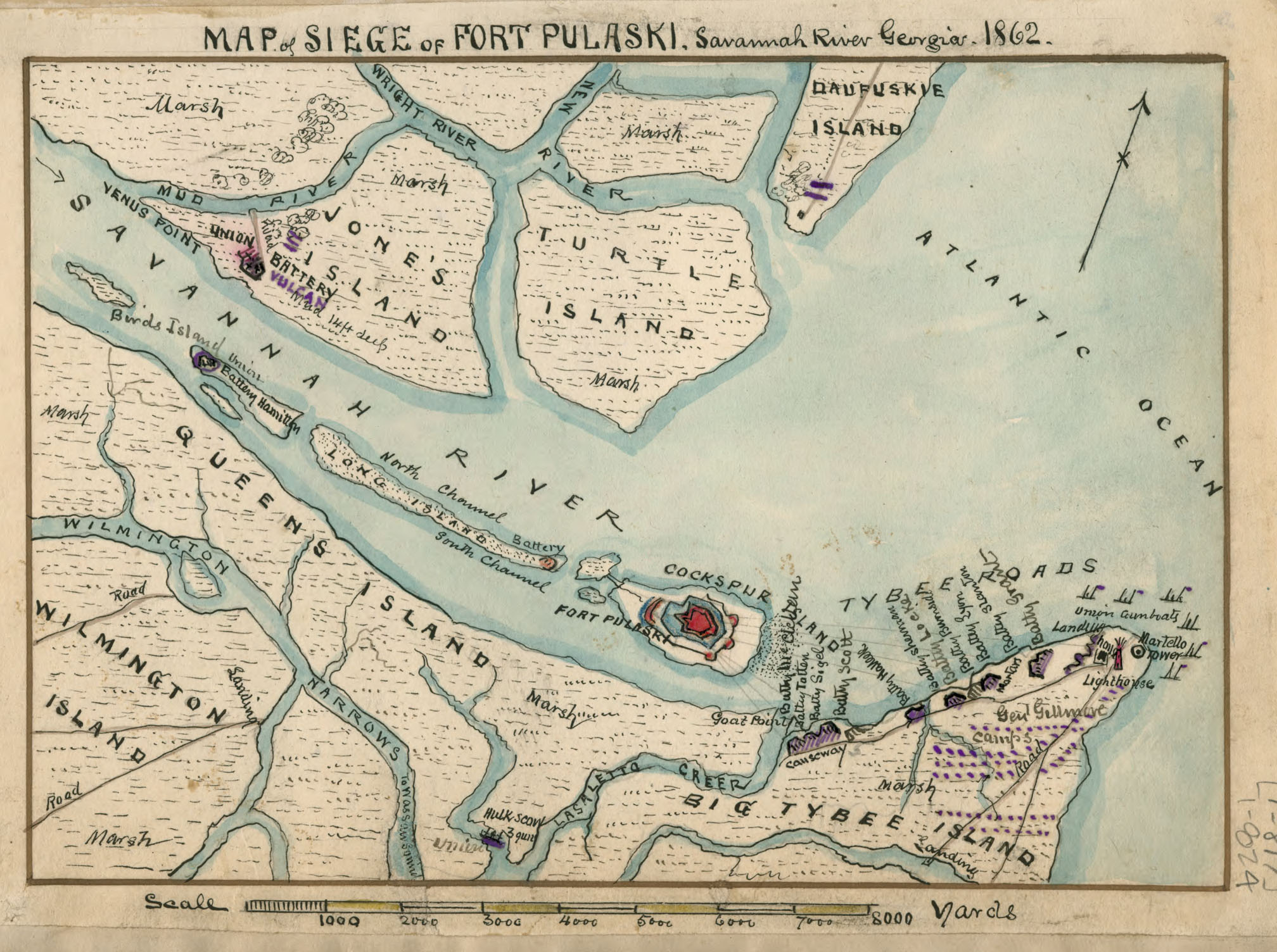 Fort Pulaski Map