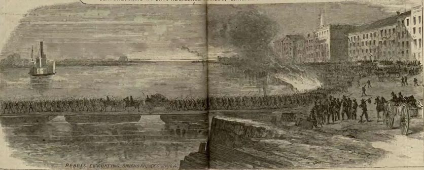 Confederate Army leaves Savannah